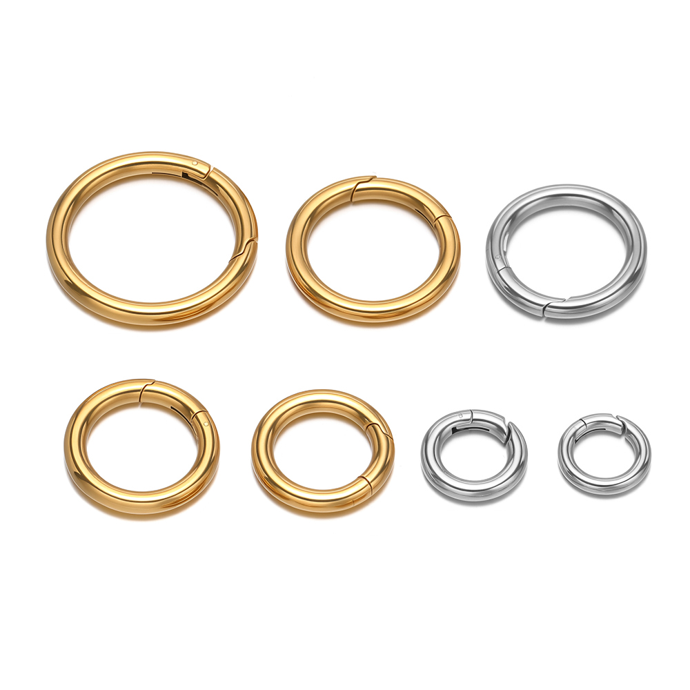 Gold Plated Jewelry - 2Pcs/Lot Penjepit Pegas Bulat Baja Anti