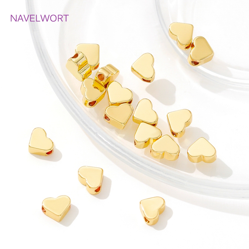 Manik-manik Spacer Bentuk Hati - Gold Plated Jewelry ulasan dan harga