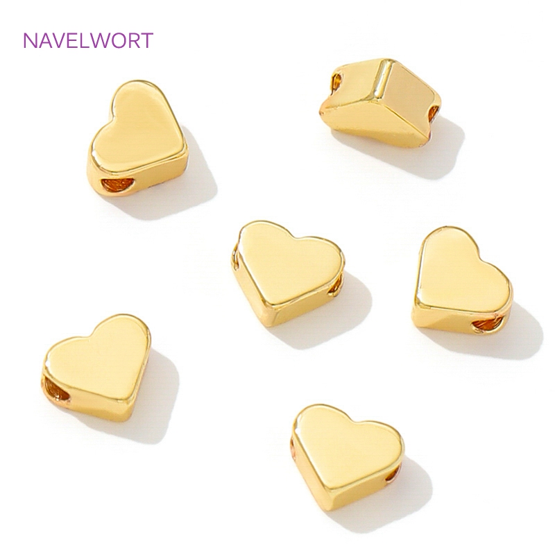 Manik-manik Spacer Bentuk Hati - Gold Plated Jewelry ulasan dan harga