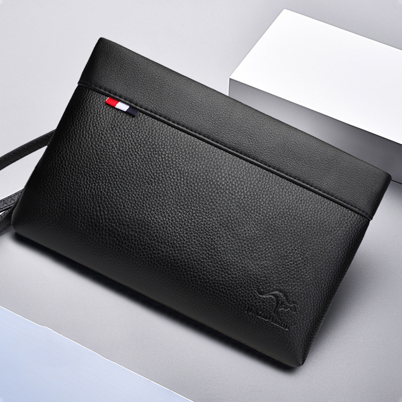 Tas Genggam Pria Bisnis Kapasi - Leather Wallet Men ulasan dan harga