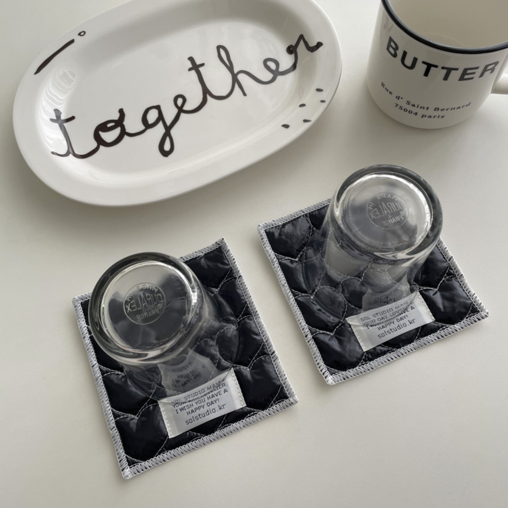 Alas Meja Korea Bergaya Ins, P - Marble Coaster Set ulasan dan harga