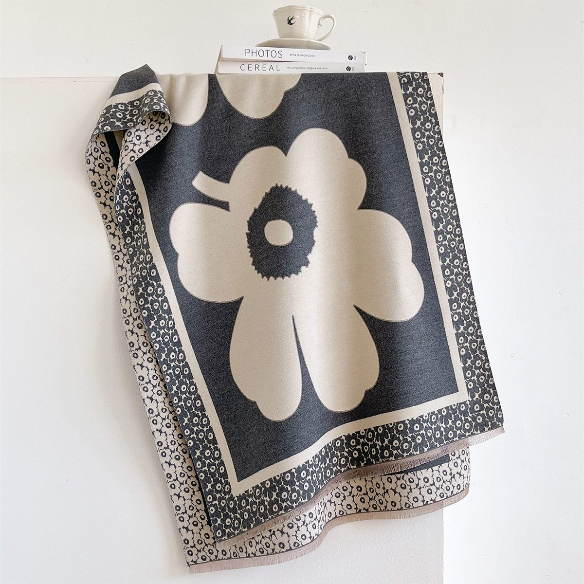 Syal Wanita, Syal Jacquard Mot - Cashmere Scarf ulasan dan harga