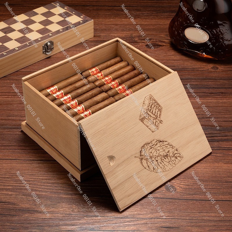 Kotak Humidor Cerutu Kayu Ceda - Premium Cigar Case ulasan dan harga