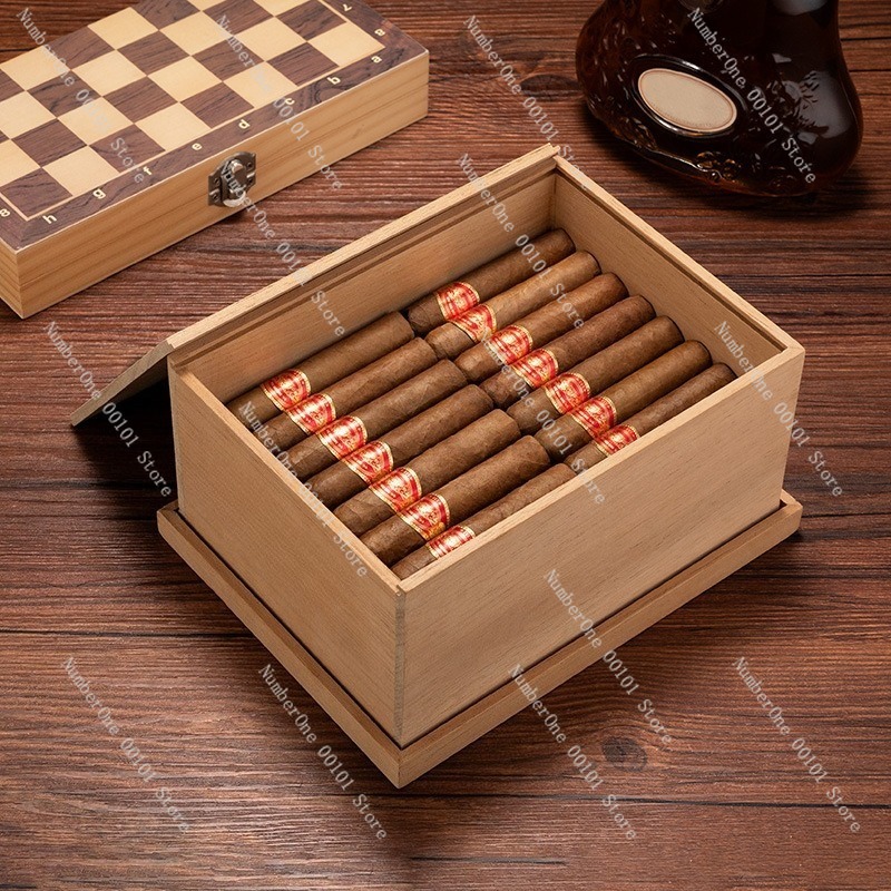 Kotak Humidor Cerutu Kayu Ceda - Premium Cigar Case ulasan dan harga